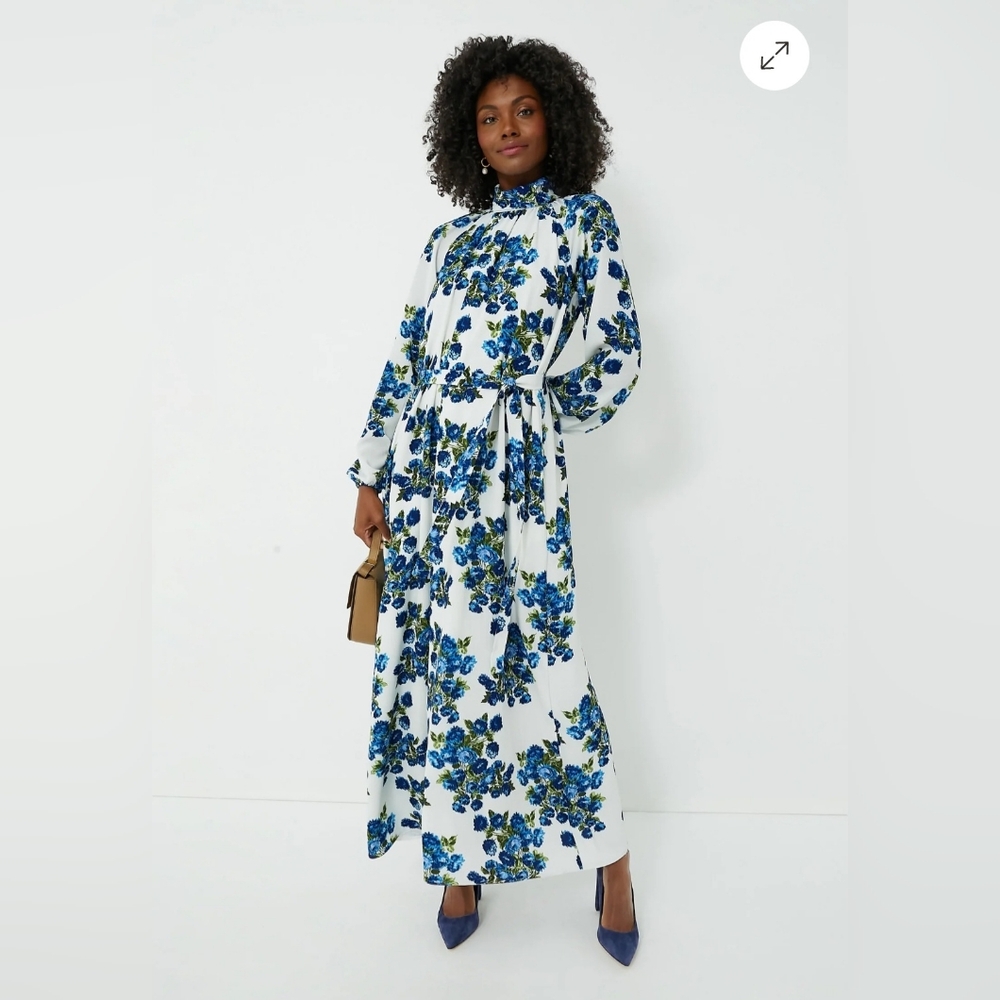 Emilia Wickstead SIZE 6 (UK 10) brand new ELANDA floral crepe maxi dress.